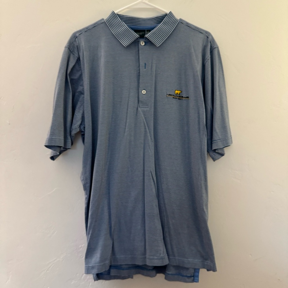 Fairway & Greene Blue Polo Shirt Short Sleeve Relaxed Fit